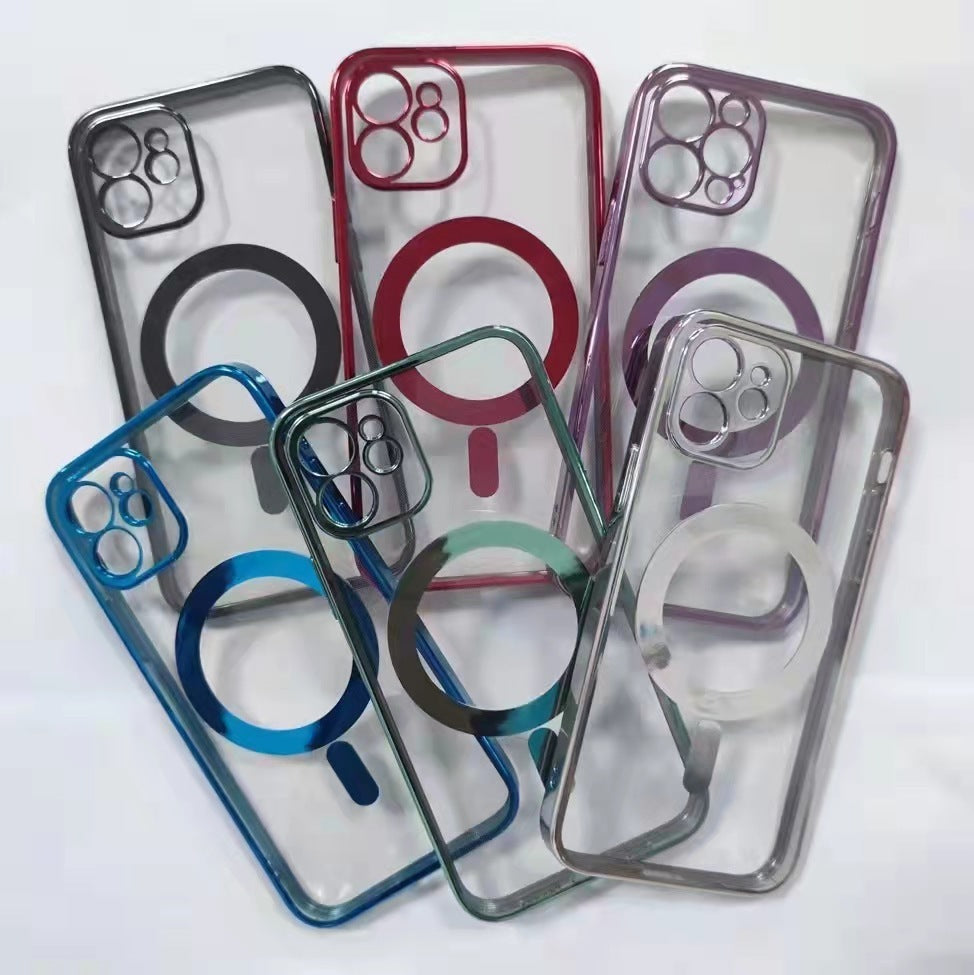 Electroplated Protective Cover For Magnetic Suction Mobile Phone Case Electroplated Protective Cover For Magnetic Suction Mobile Phone Case